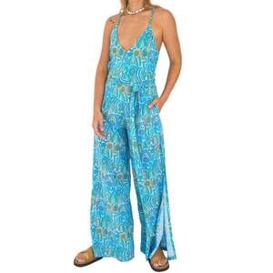 NEW FEATHER & FIND glorious wide-leg jumpsuit in walkabout